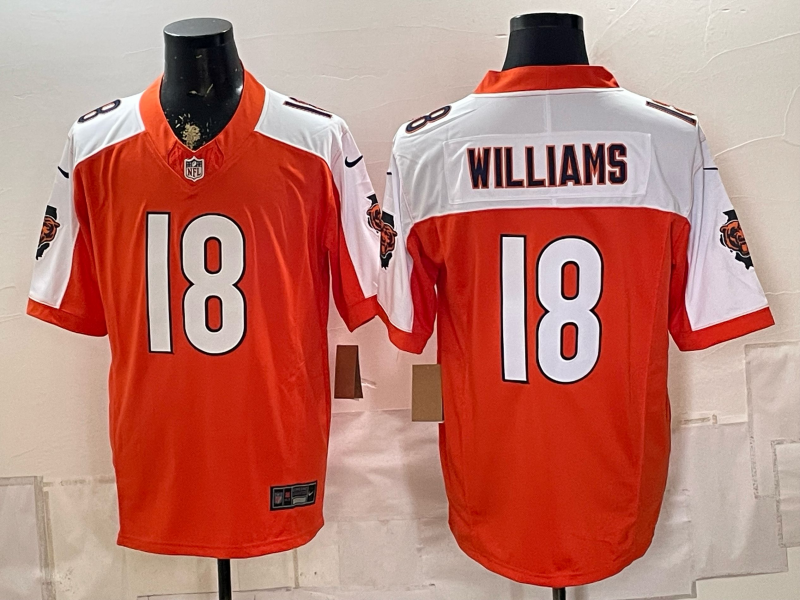 Men 2026 Chicago Bears #18 Williams orange Nike Limited NFL Jersey 0903002->chicago bears->NFL Jersey